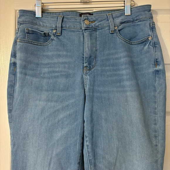 NYDJ Marilyn Straight Jeans Womens Size 10 Raw Hem High-Rise - Picture 3 of 14